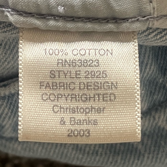 Christopher & Banks Cropped Denim Jeans with Nautical/Beach Themed Trim - Size 4 - Picture 2 of 6